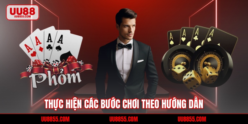 Thực hiện các bước chơi theo hướng dẫn